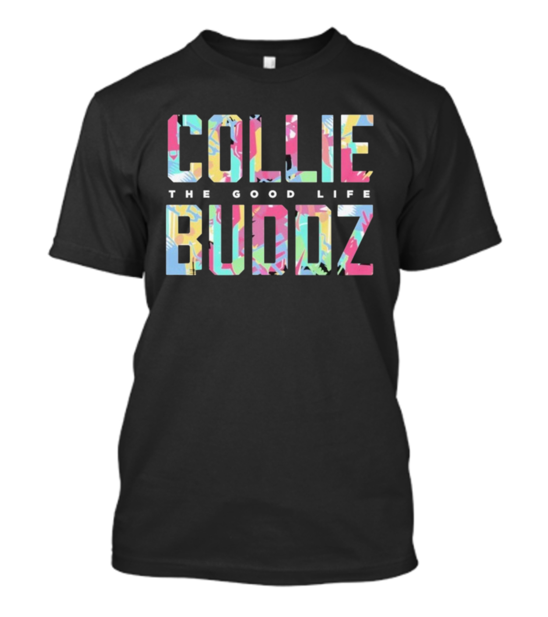 COLLIE BUDDZ The Good Life Bold Colorful Pattern T-Shirt