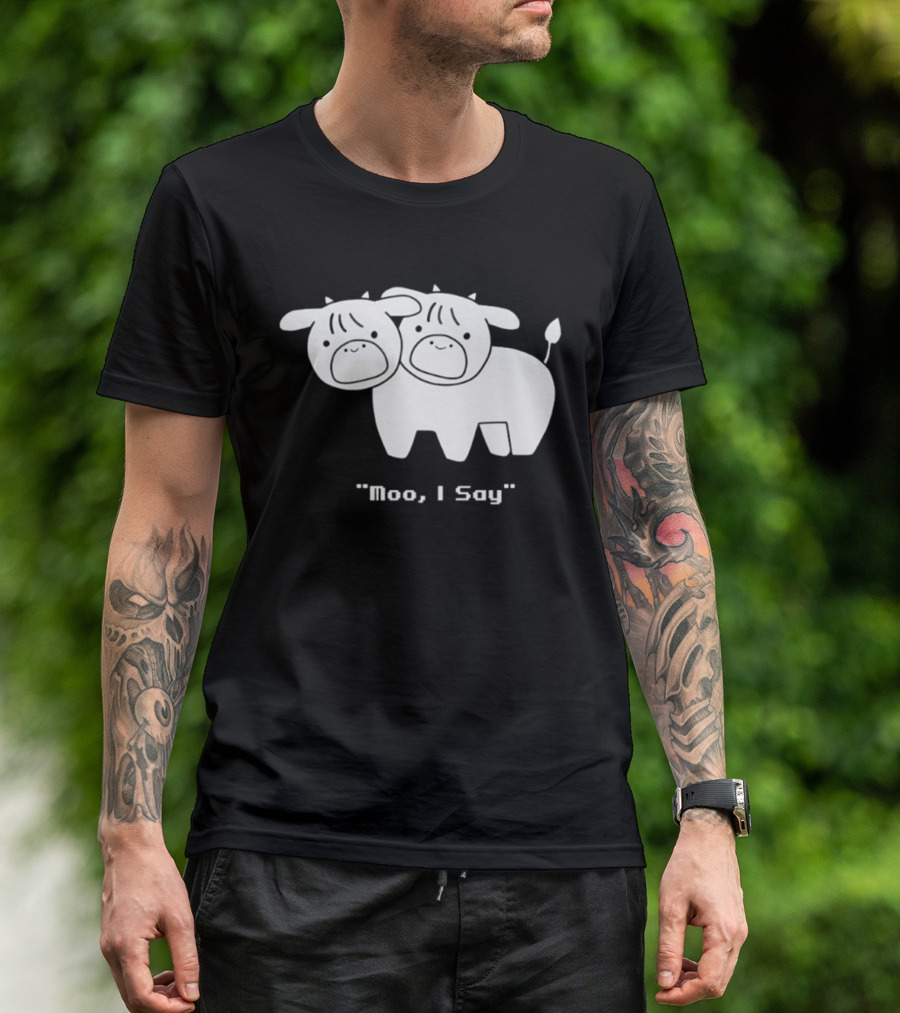 Cows Moo I Say Cute Double Cow Twins T-Shirt