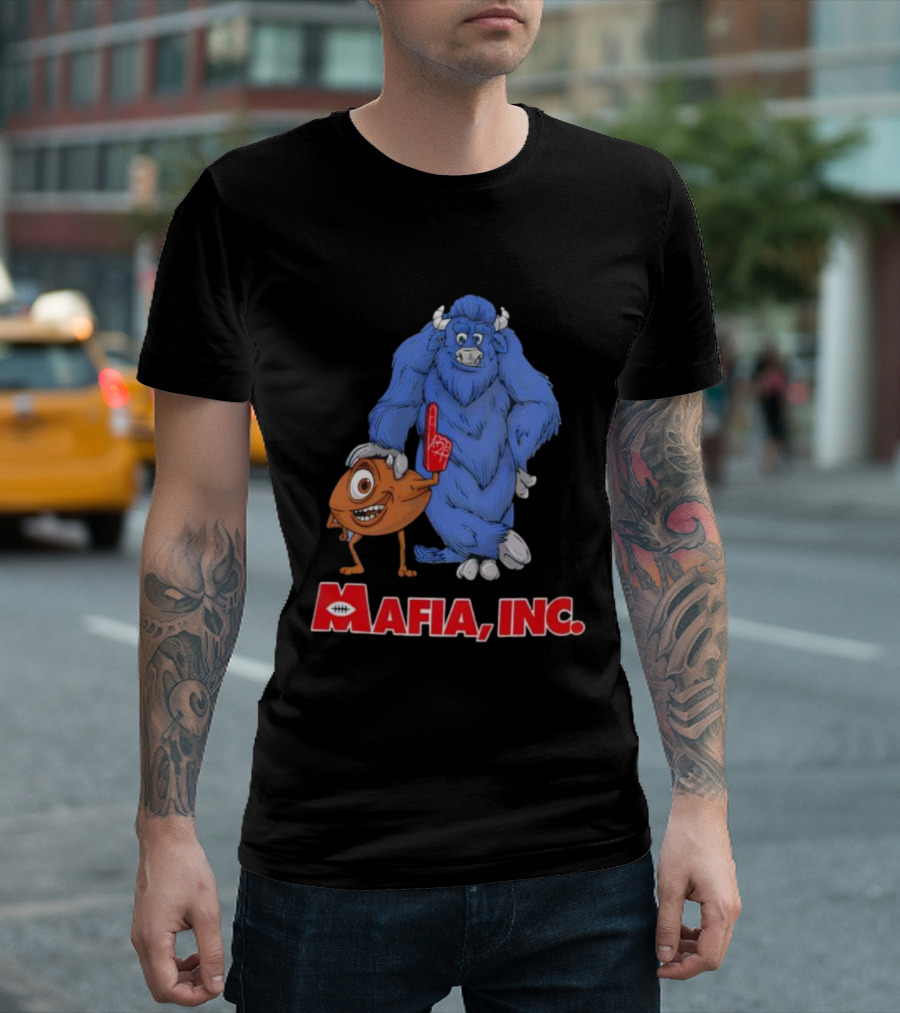 Buffalo Bills Mafia Inc Mascot Big Blue Yeti And Football Character T-Shirt