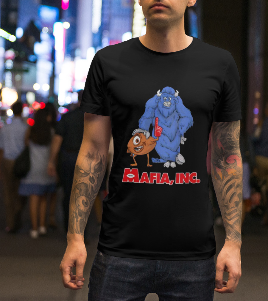 Buffalo Bills Mafia Inc Mascot Big Blue Yeti And Football Character T-Shirt