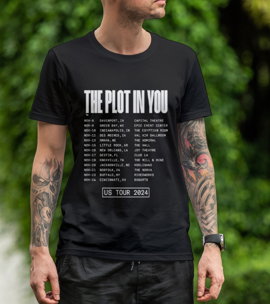 The Plot In You US Tour 2024 Dates And Venues T-Shirt