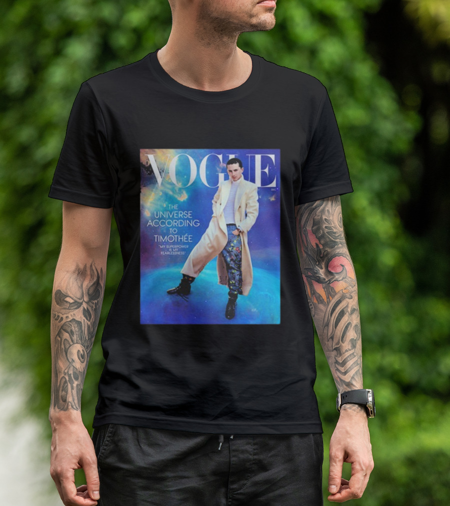 US Vogue Timothée Chalamet December Issue The Universe According To Timothée T-Shirt