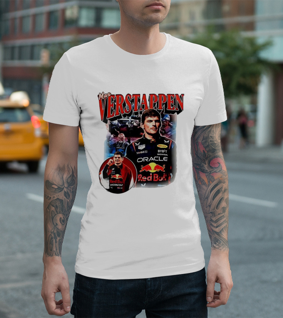Max Verstappen Red Bull Racing Oracle Honda Mobil1 Bybit T-Shirt