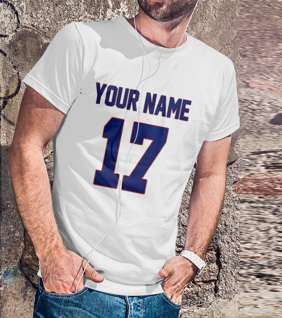 New York Giants Your Name 17 Old School Fits 2025 Football T-Shirt