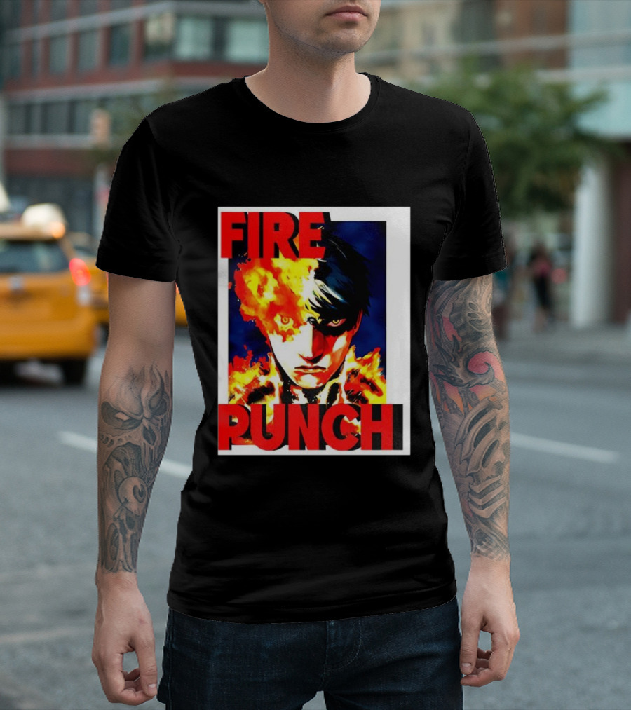 FIRE PUNCH Agni Burning Half Face Manga T-Shirt