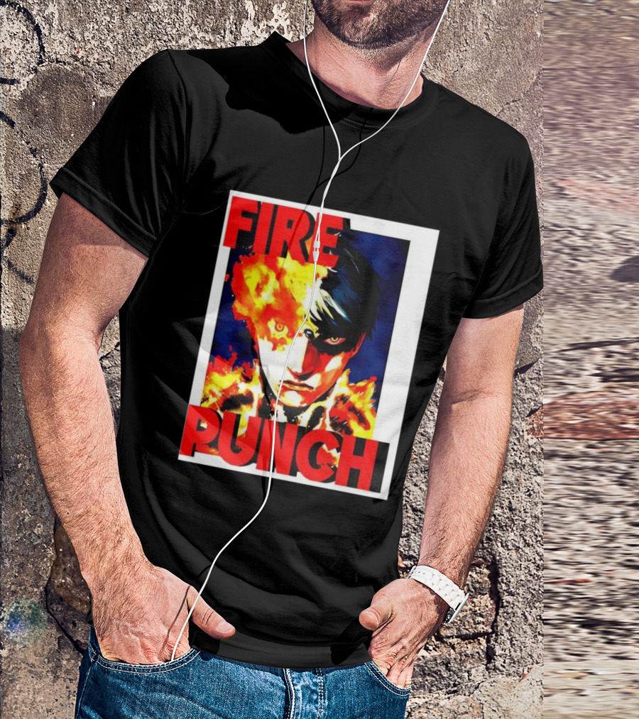 FIRE PUNCH Agni Burning Half Face Manga T-Shirt