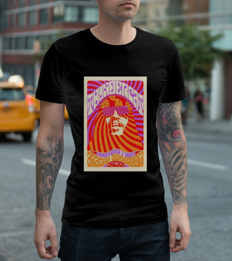 Thundercat November 2025 Aragon Ballroom Chicago Psychedelic Tour T-Shirt