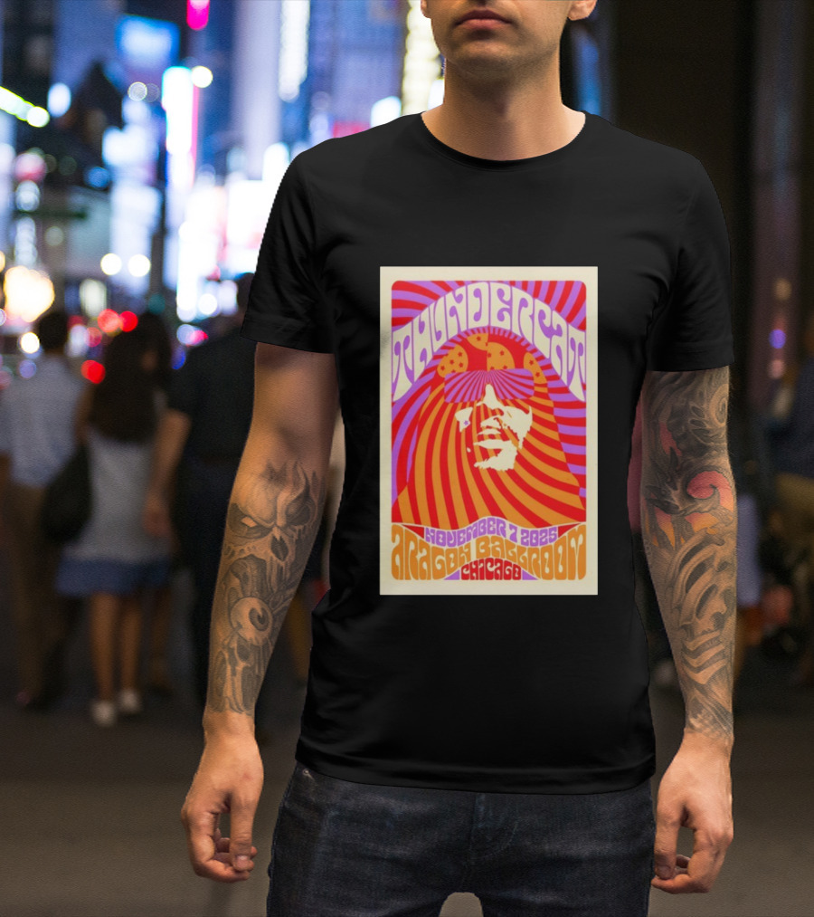 Thundercat November 2025 Aragon Ballroom Chicago Psychedelic Tour T-Shirt