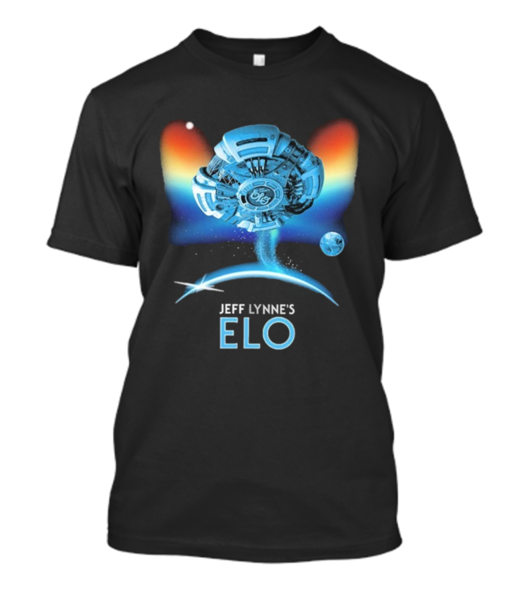 Jeff Lynne’s ELO Spaceship With Rainbow Astral Light T-Shirt