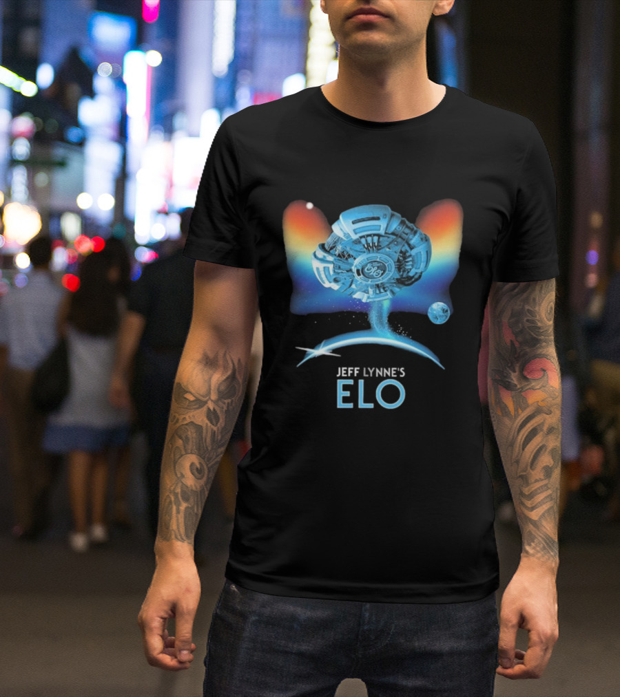 Jeff Lynne’s ELO Spaceship With Rainbow Astral Light T-Shirt