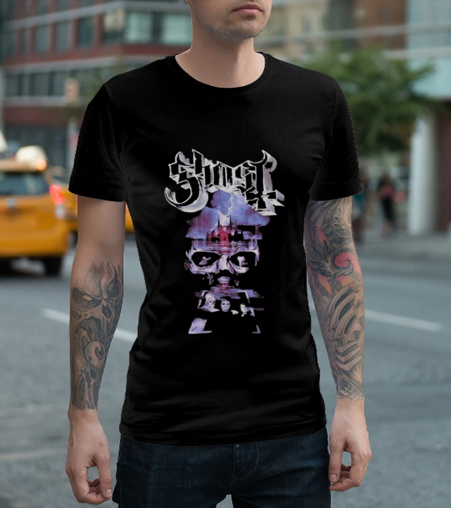 Ghost Papa V Perpetua Skeletal Tour 2025 Artwork T-Shirt