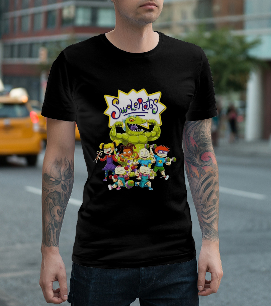 SwoleRats Rugrats Cartoon Gym Fitness Parody T-Shirt