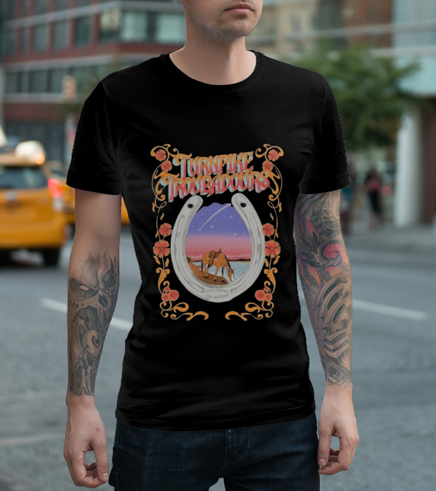 Turnpike Troubadours Washington DC Nov 7 2025 Horseshoe Oklahoma Sunset Scene T-Shirt