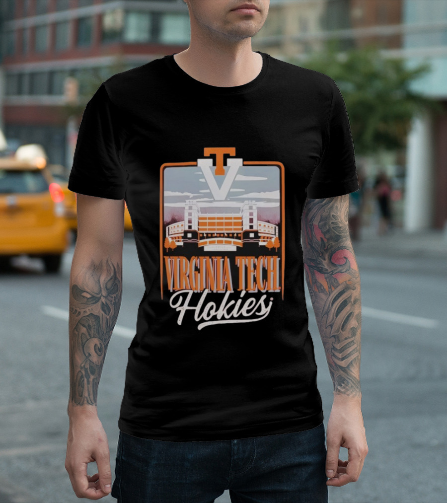 Virginia Tech Hokies Lane Stadium VT Travis Field Tailgate Football Atmosphere T-Shirt