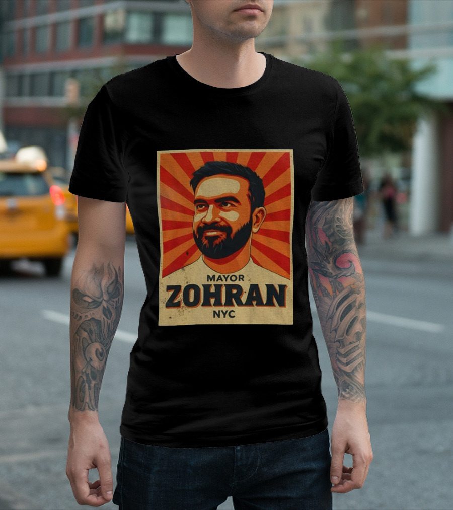 MAYOR ZOHRAN NYC Vintage Political Campaign Retro Style T-Shirt