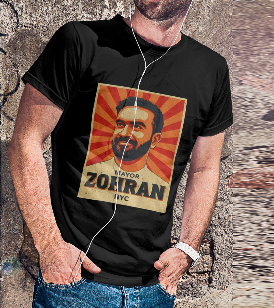 MAYOR ZOHRAN NYC Vintage Political Campaign Retro Style T-Shirt