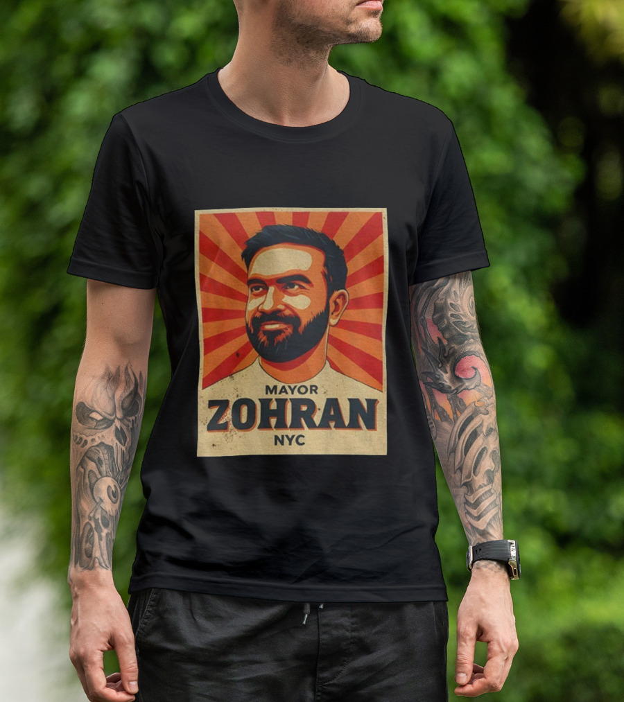 MAYOR ZOHRAN NYC Vintage Political Campaign Retro Style T-Shirt