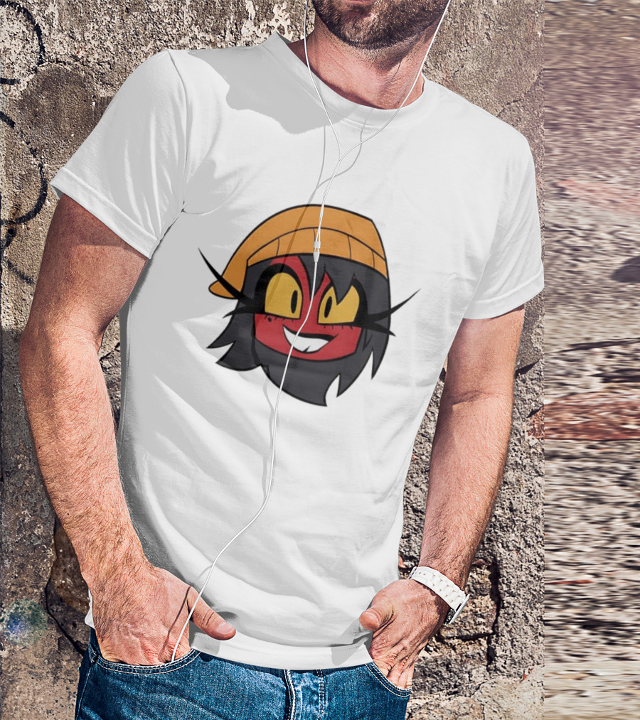Unhappy Campers Millierd Red-Faced Character With Orange Hat And Yellow Eyes T-Shirt