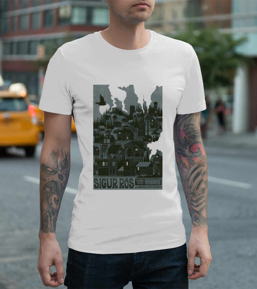 Sigur Rós November 7 2025 Mission Ballroom Denver Colorado With Wordless Music Orchestra T-Shirt