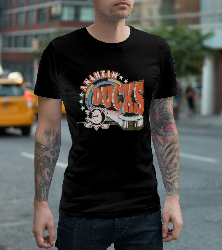 Anaheim Ducks Hockey Mask Puck NHL Team T-Shirt
