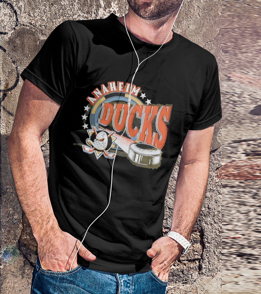 Anaheim Ducks Hockey Mask Puck NHL Team T-Shirt