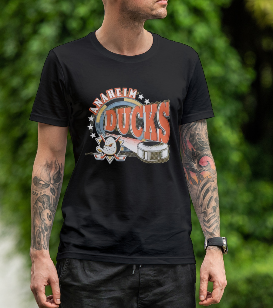 Anaheim Ducks Hockey Mask Puck NHL Team T-Shirt