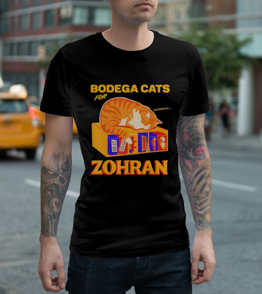 Bodega Cats Zohran Mamdani Iconic Democrat Humor T-Shirt