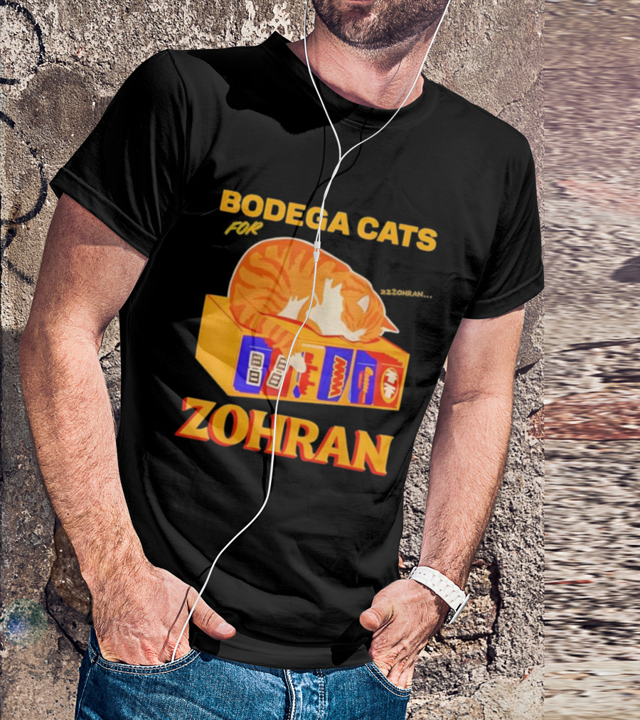 Bodega Cats Zohran Mamdani Iconic Democrat Humor T-Shirt