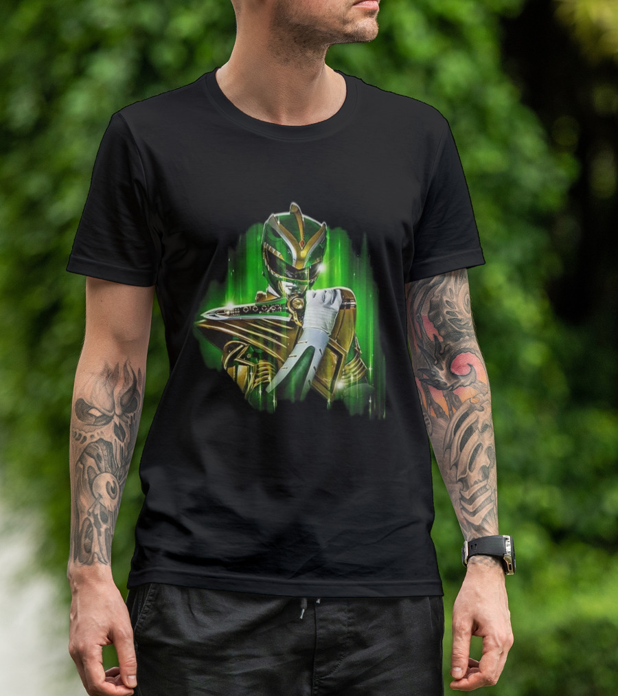 Mighty Morphin Green Power Ranger With Dragon Dagger T-Shirt