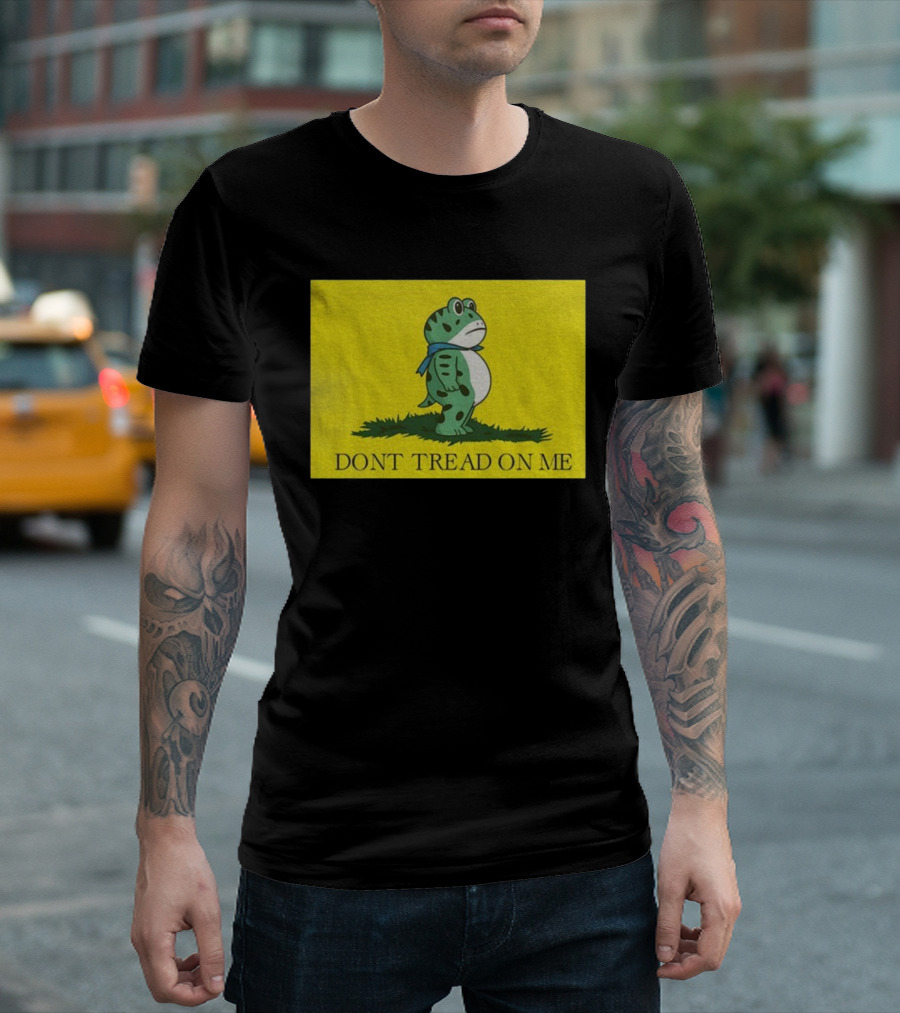 Portland I.C.E. Protest Frog Don't Tread On Me Gadsden Flag T-Shirt