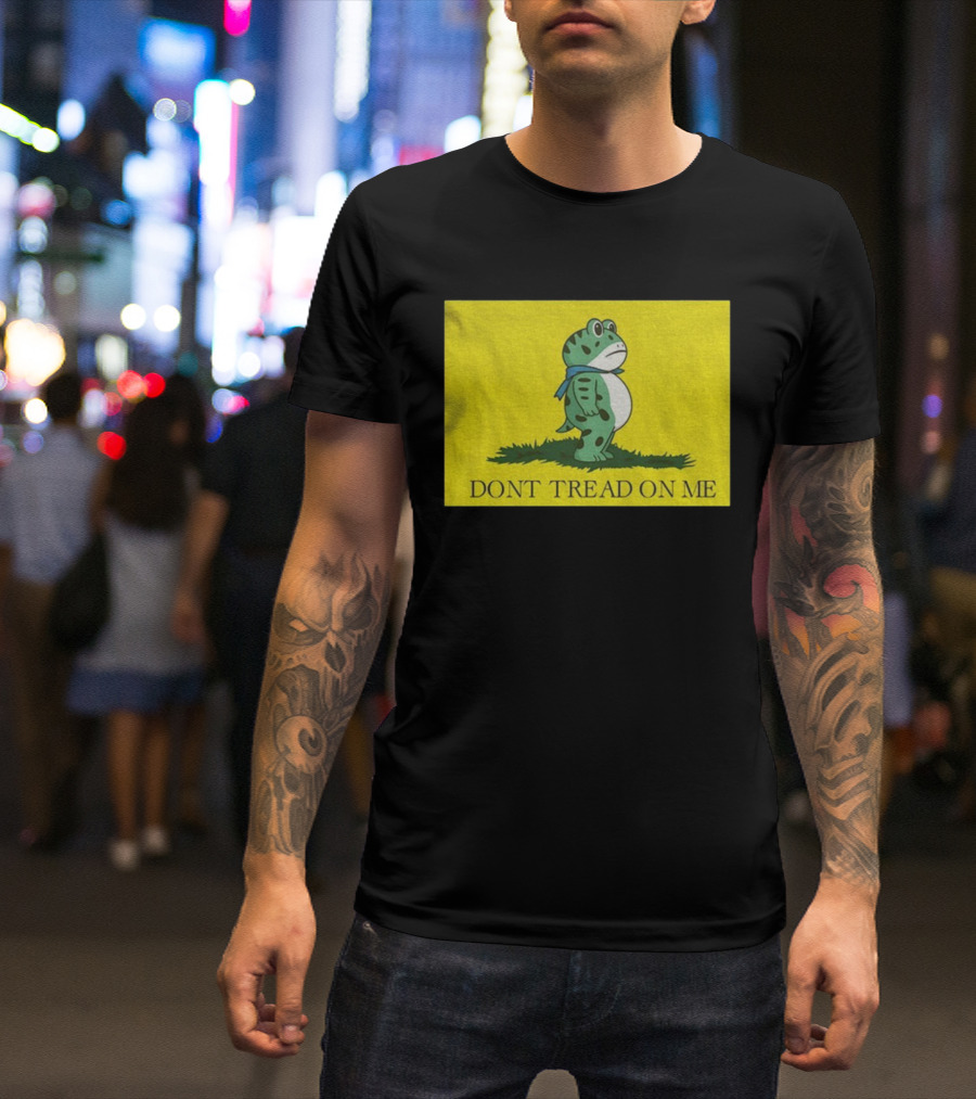 Portland I.C.E. Protest Frog Don't Tread On Me Gadsden Flag T-Shirt