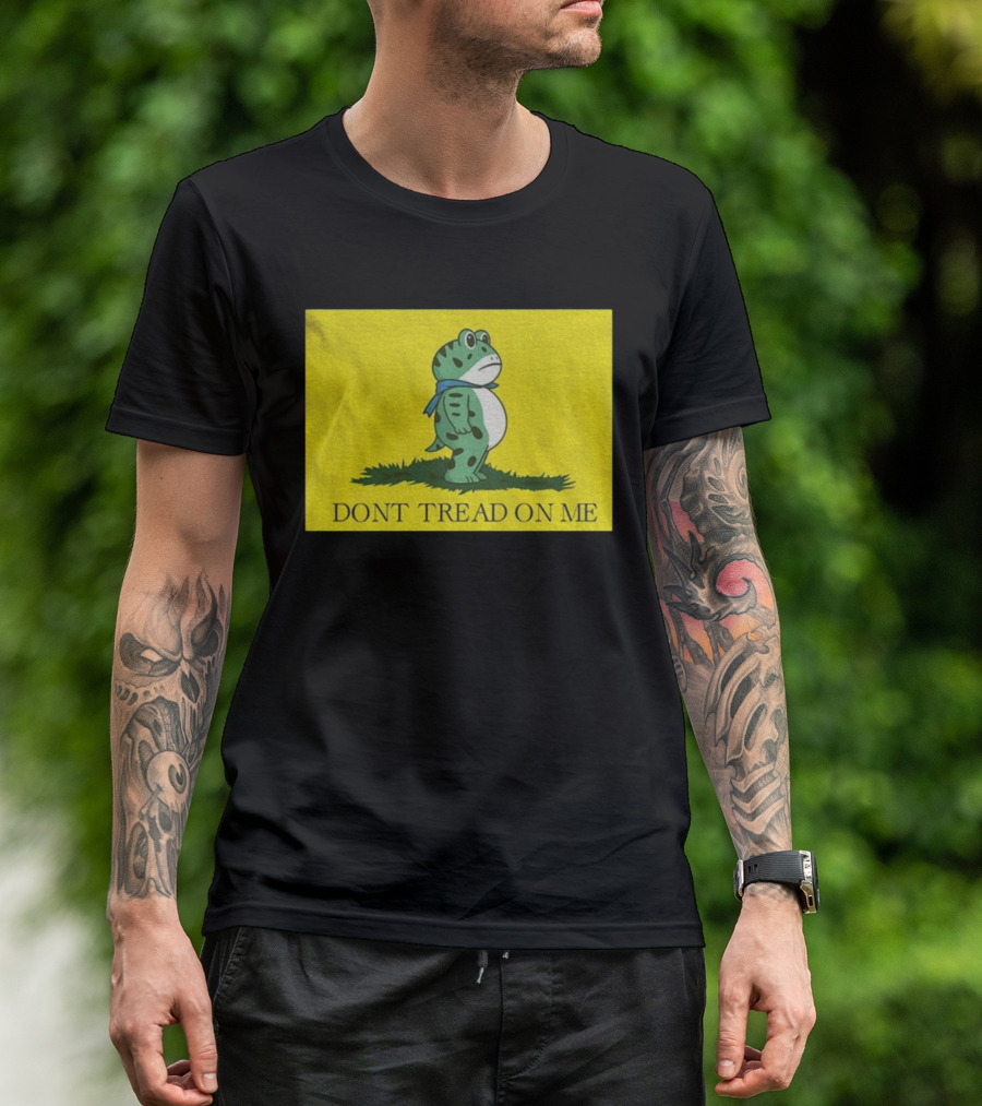 Portland I.C.E. Protest Frog Don't Tread On Me Gadsden Flag T-Shirt