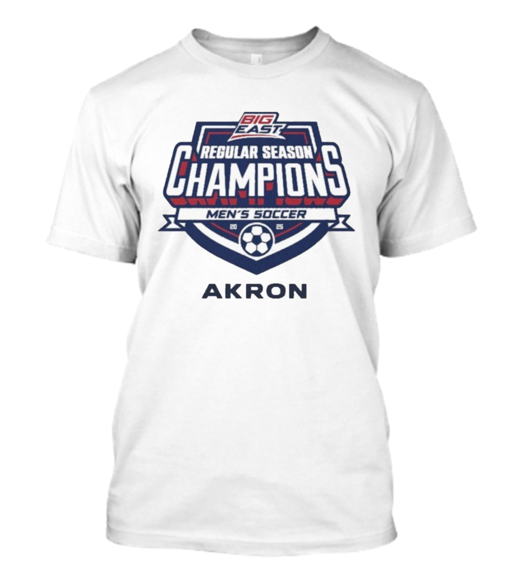 Big East 2025 Akron Men's Soccer Regular Season Champions T-Shirt