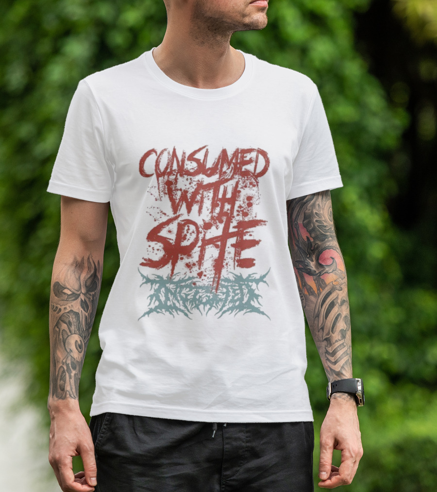 Ingested Consumed With Spite Metal Music Band Typography T-Shirt
