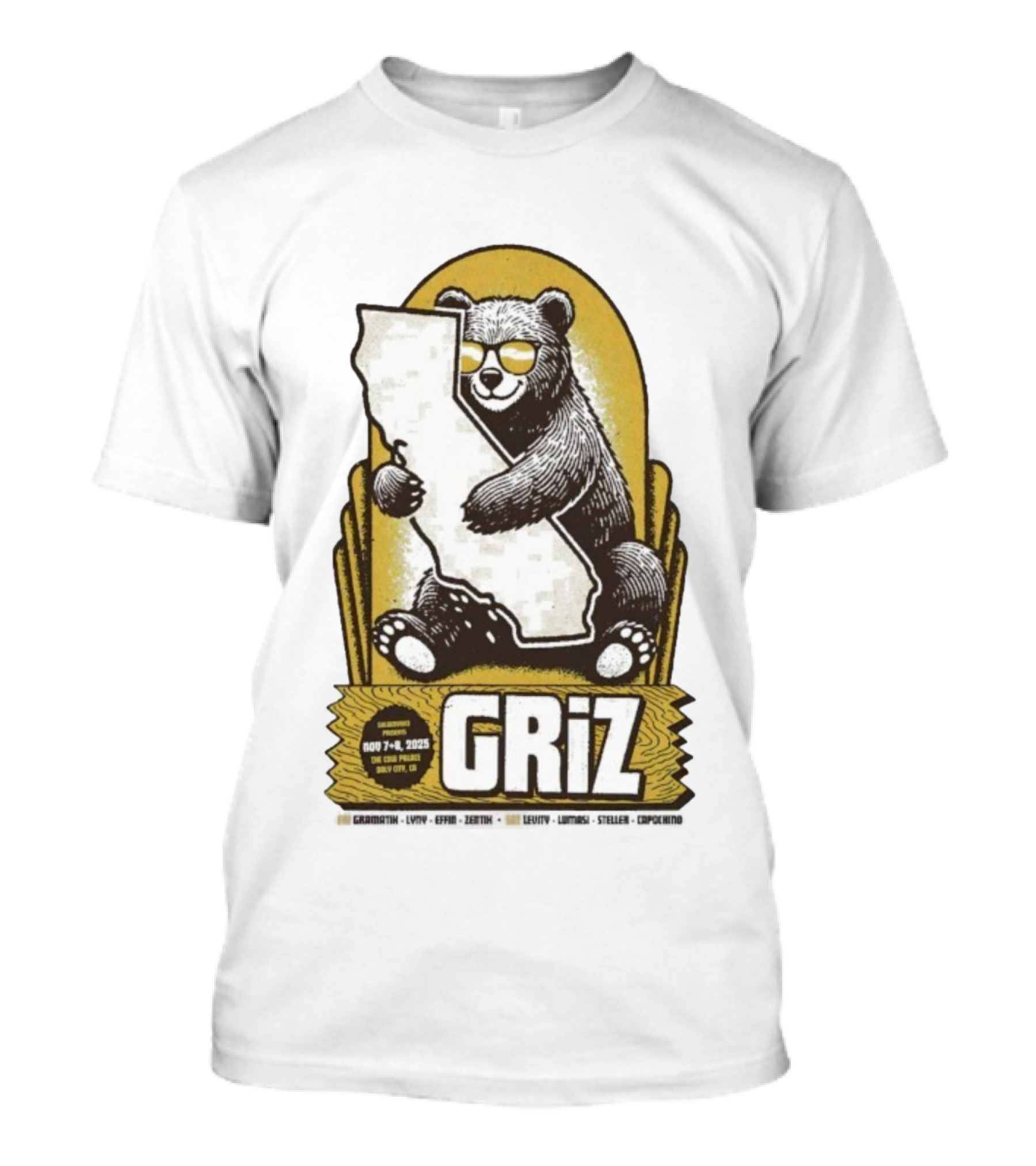 GRiZ November 7-8 2025 The Fox Theater Oakland California Bear T-Shirt