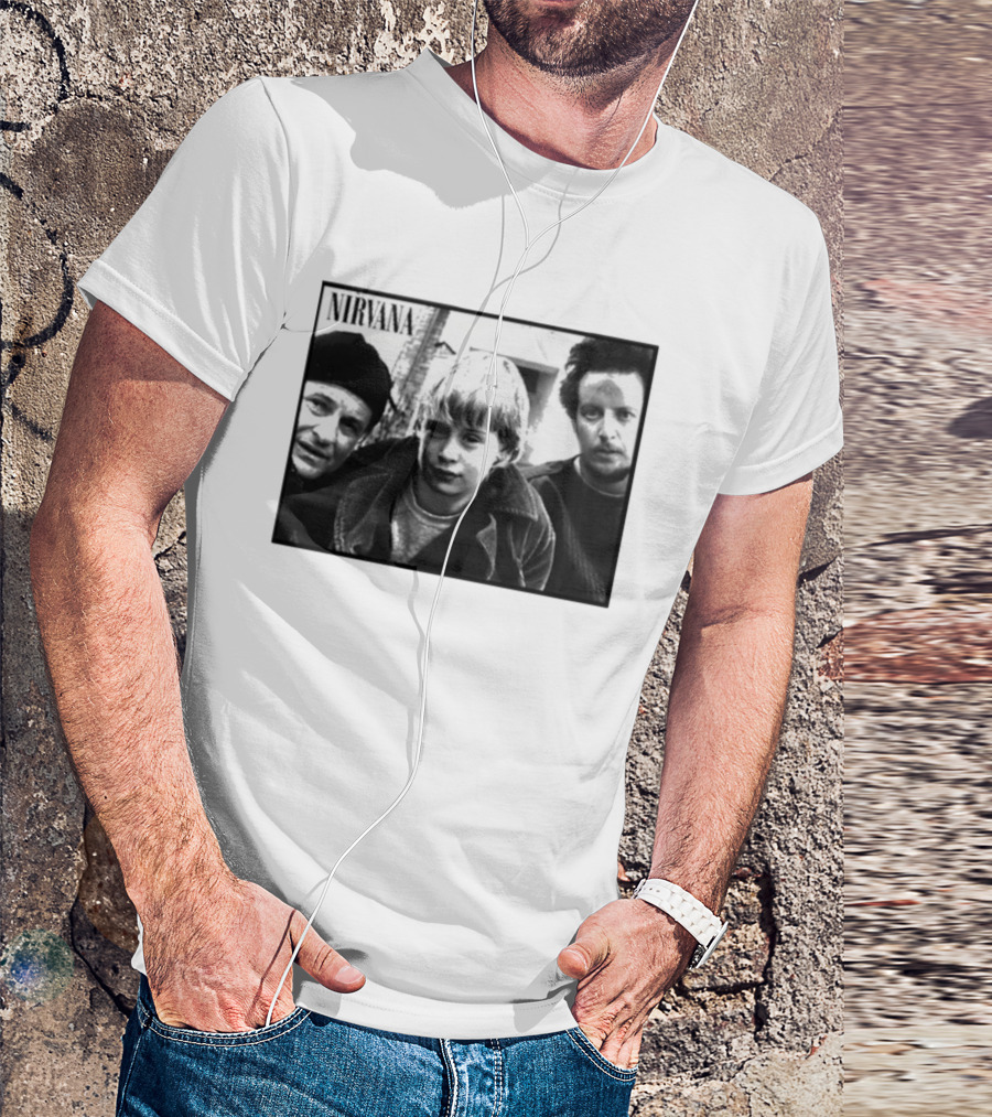 Nirvana Meets Home Alone Mashup Holiday Edition T-Shirt