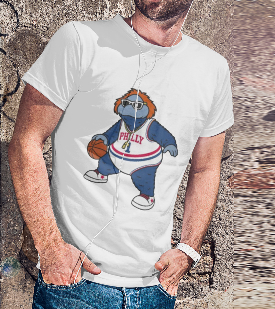 Philadelphia 76ers Philly Mascot Basketball Character T-Shirt