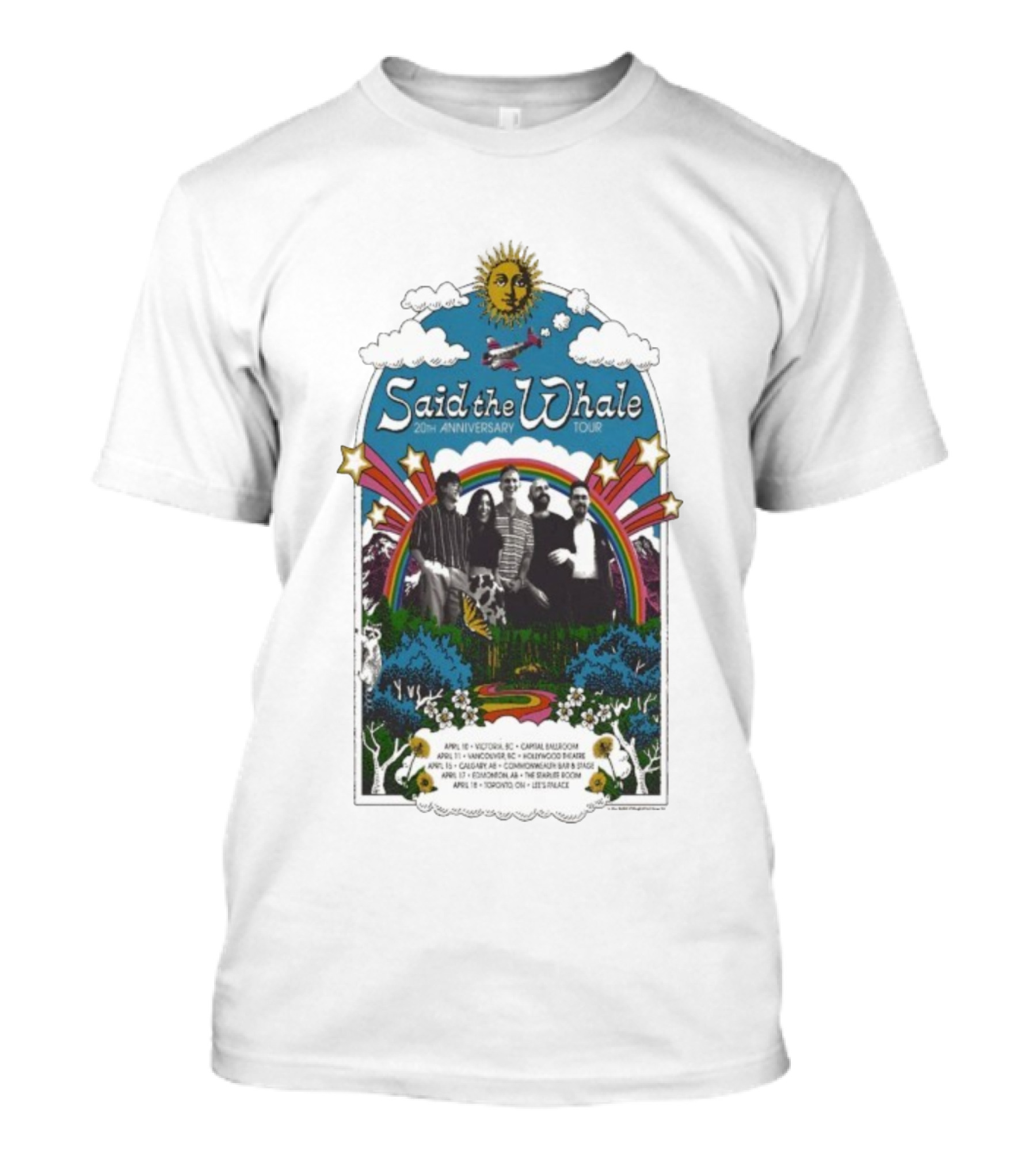 Said The Whale 20th Anniversary Tour 2026 Victoria Vancouver Calgary Edmonton Toronto T-Shirt