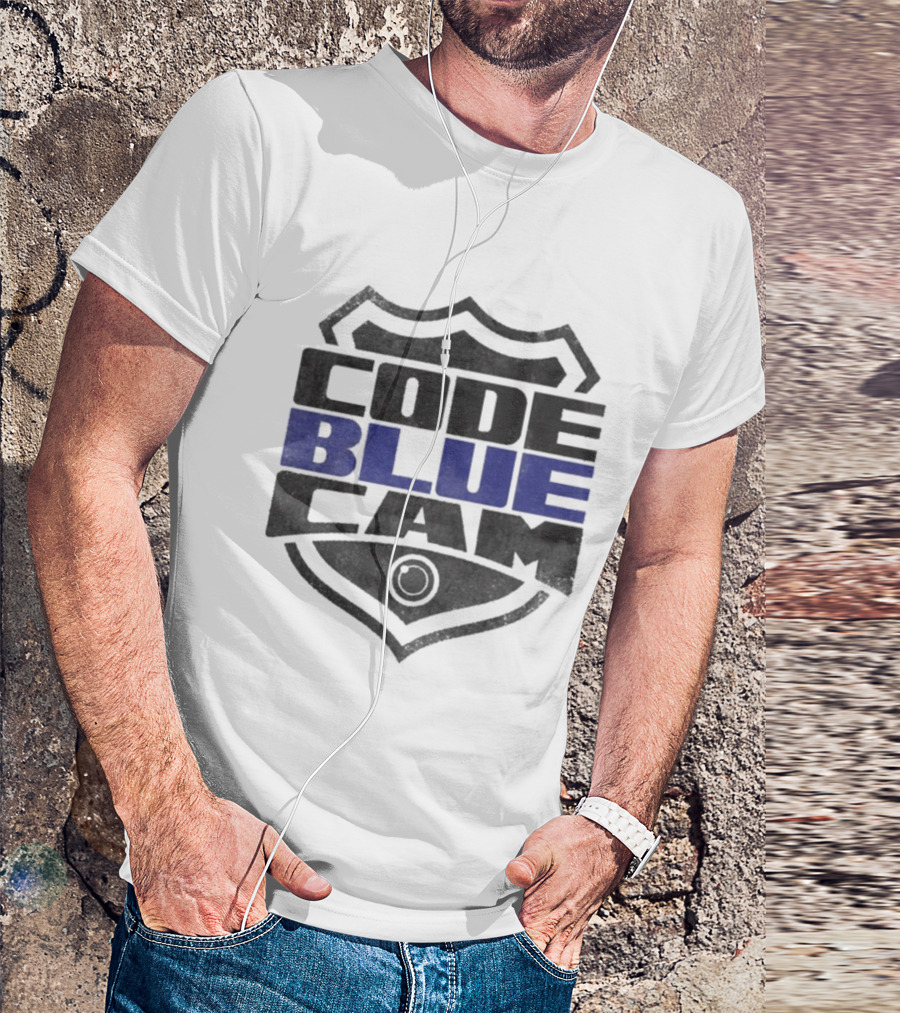Code Blue Cam Badge Shield Emblem T-Shirt