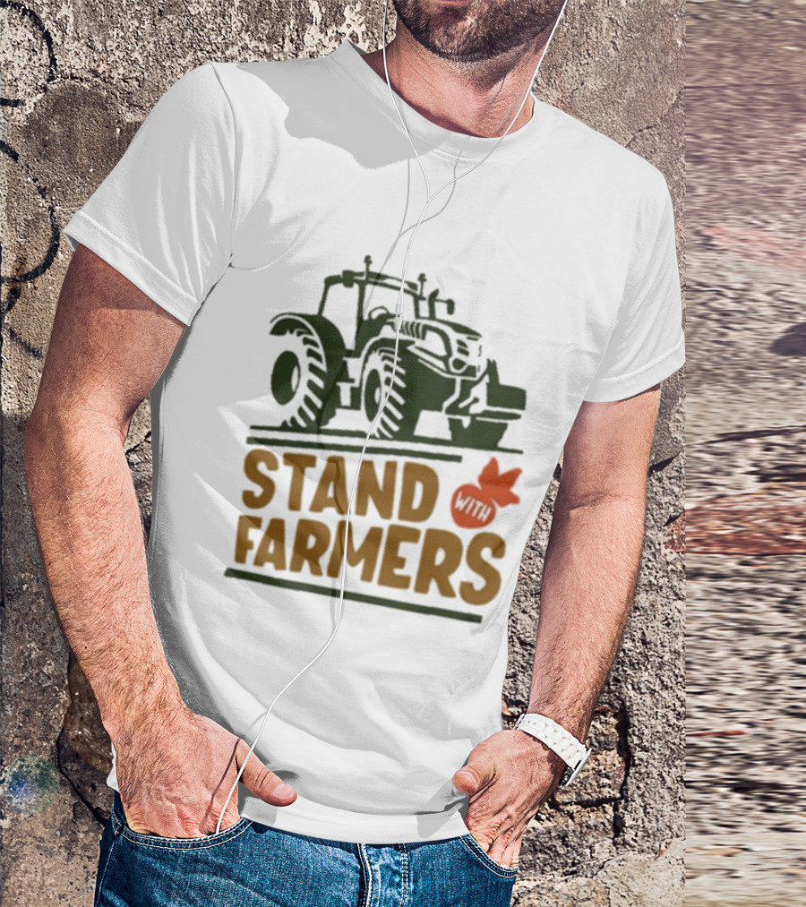 Stand With Farmers Tractor Plow Support T-Shirt