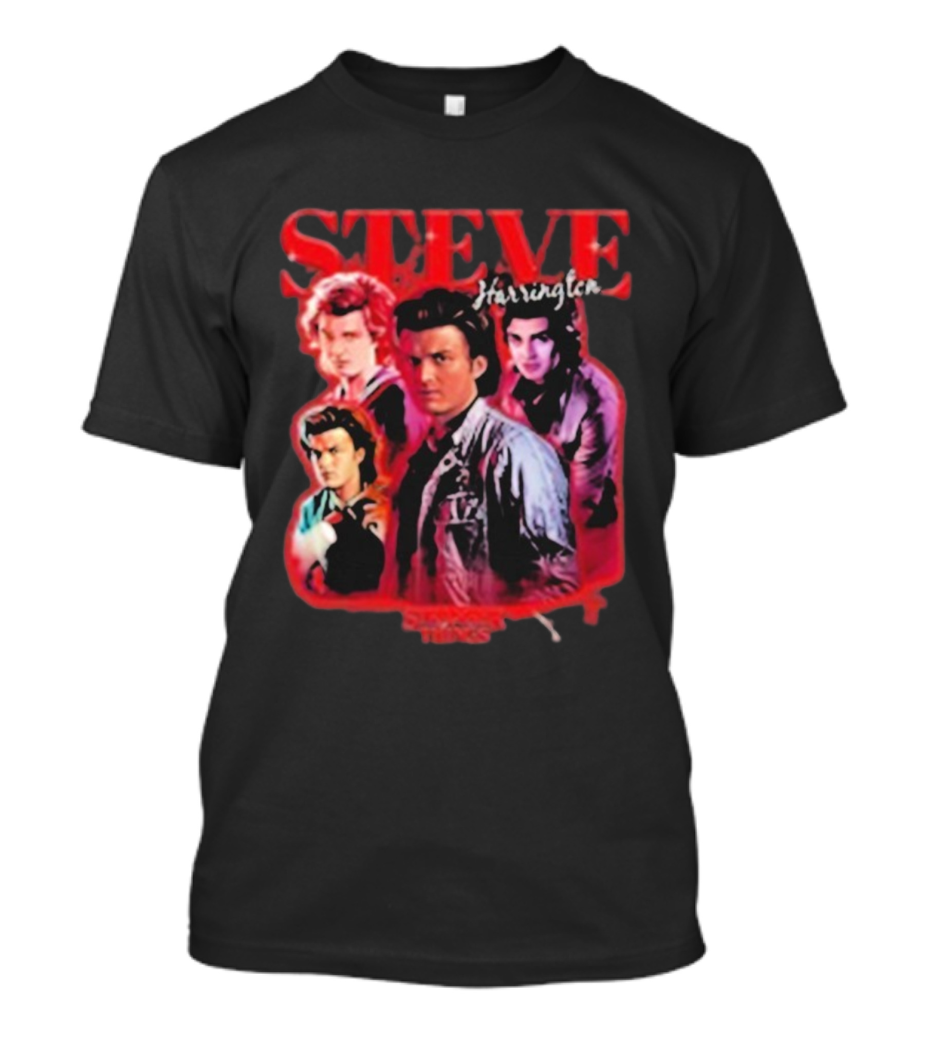 Steve Harrington Stranger Things Character Collage T-Shirt