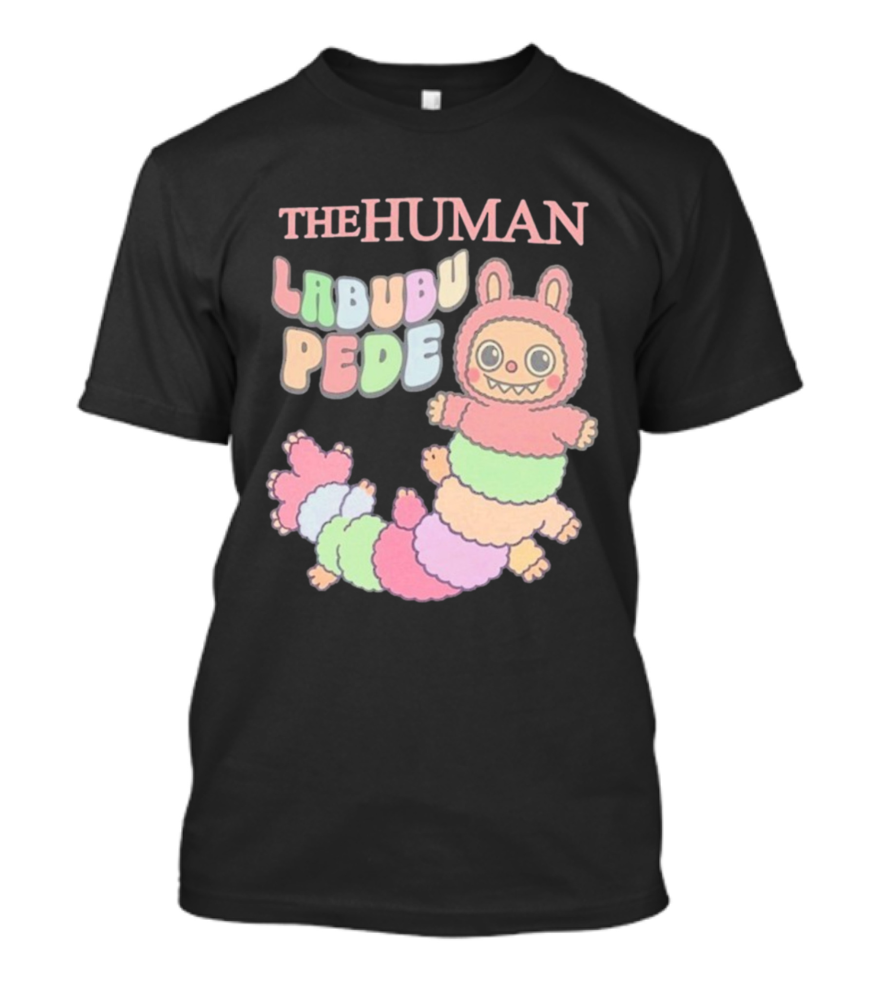The Human Labubu Pede Pastel Cartoon Character Design T-Shirt