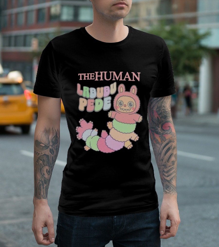 The Human Labubu Pede Pastel Cartoon Character Design T-Shirt