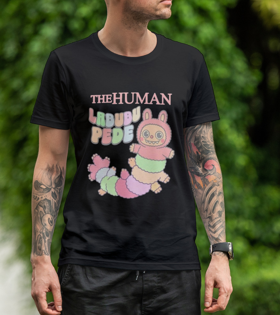 The Human Labubu Pede Pastel Cartoon Character Design T-Shirt
