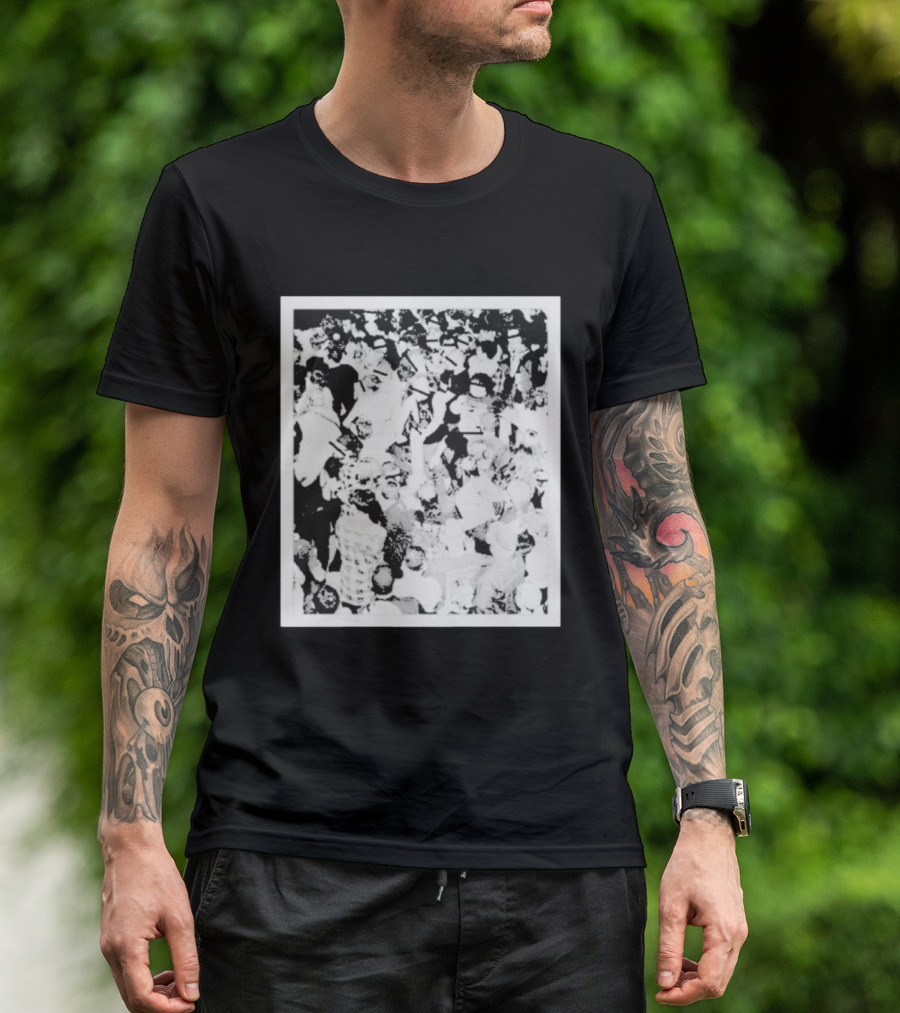 The Salt Shed Crowd Concert Gathering Black And White Photography T-Shirt