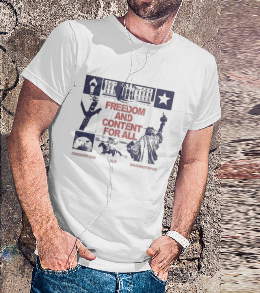 Crooked Com Freedom And Content For All Washington Revolution T-Shirt