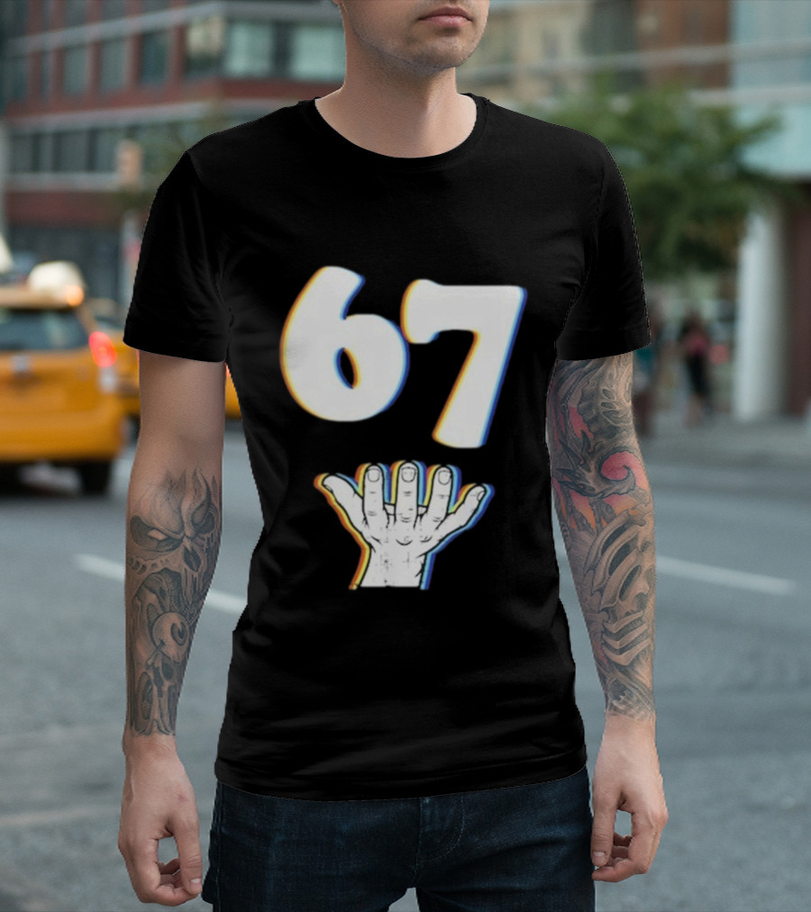 67 Meme Six Seven Hand Gesture T-Shirt