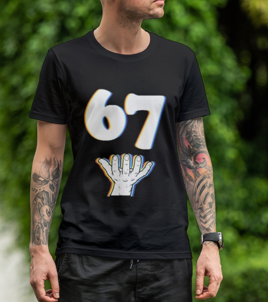 67 Meme Six Seven Hand Gesture T-Shirt