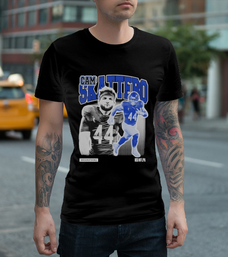 CAM Skattebo NFLPA Dreamathon Football Player 44 T-Shirt