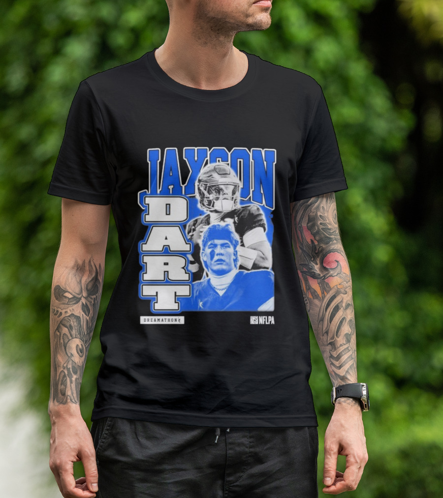 Jaxson Dart Dreamathon NFLPA Football Player Performance T-Shirt